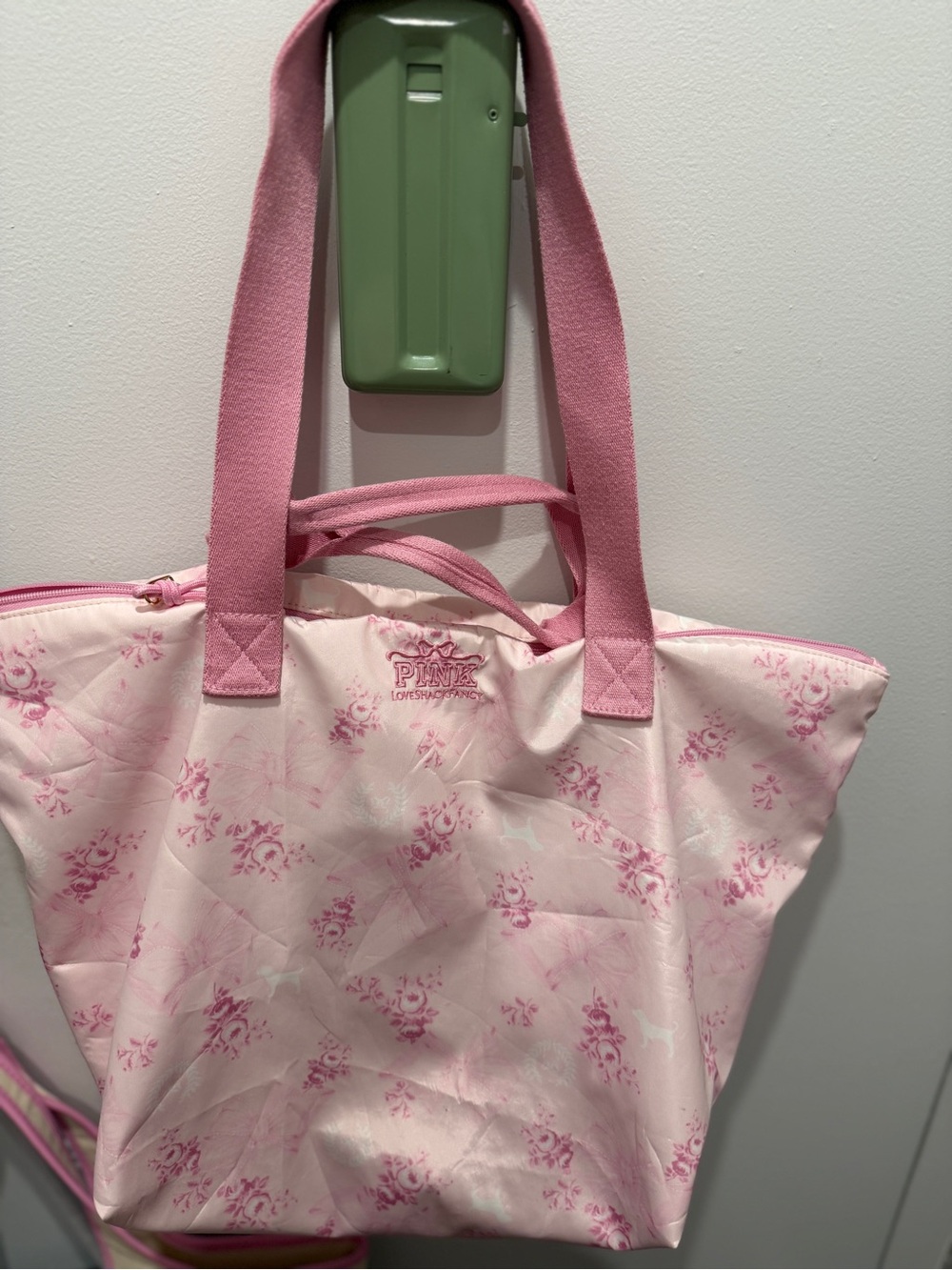 PINK x Loveshack Fancy Floral Print Pink Tote Bag